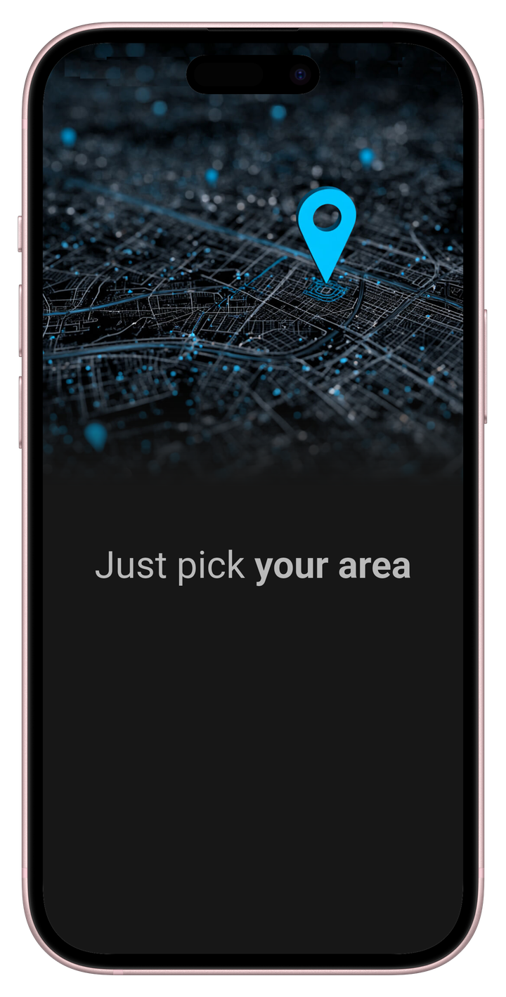 Location selector screen