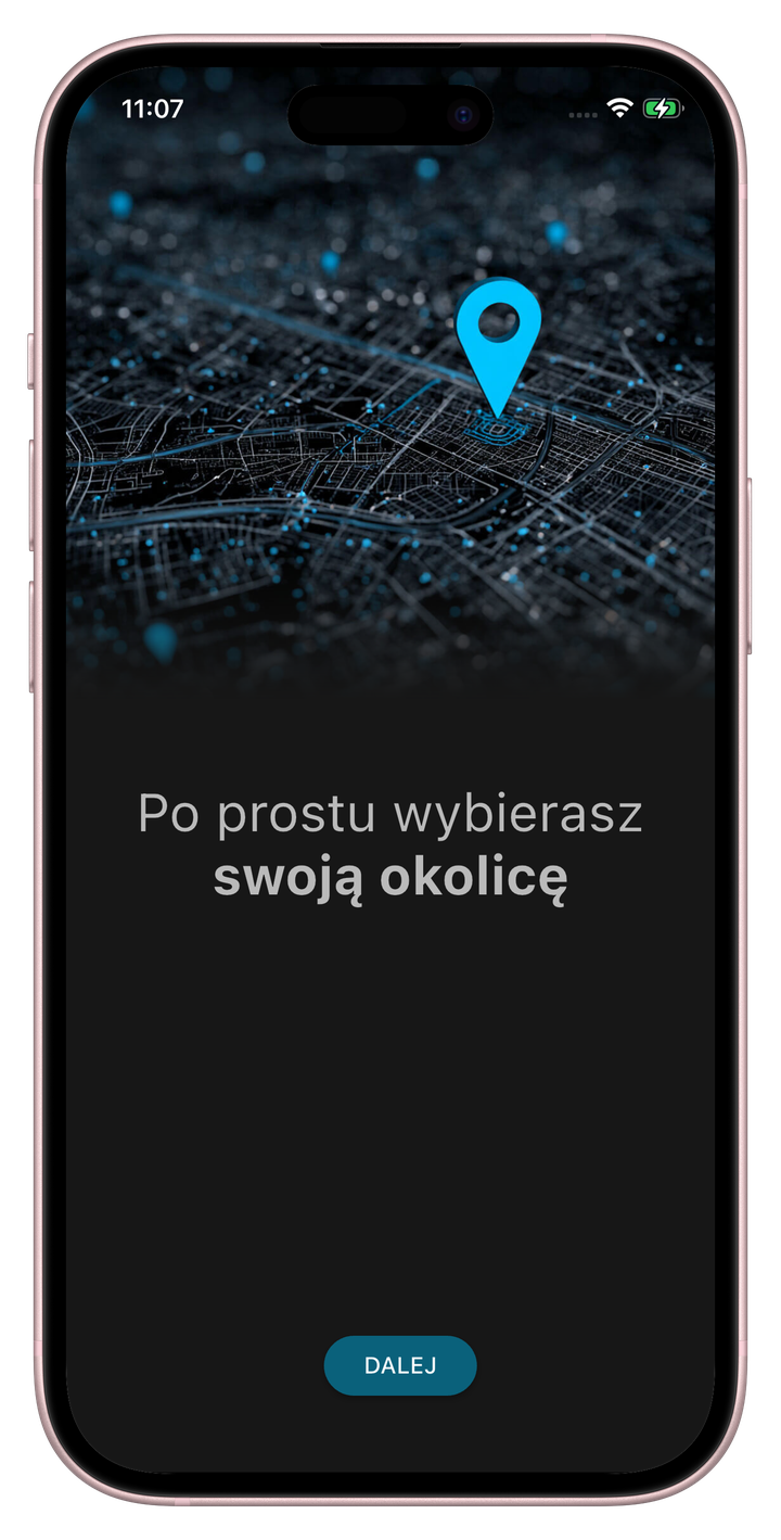 Ekran wyboru lokalizacji